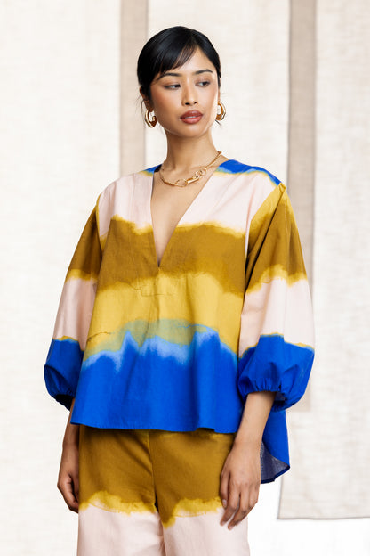 Siobhan Batwing Multicolour Blouse