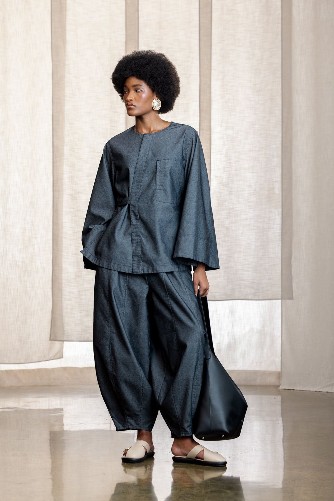 Kaya LS Denim Kimono Shirt