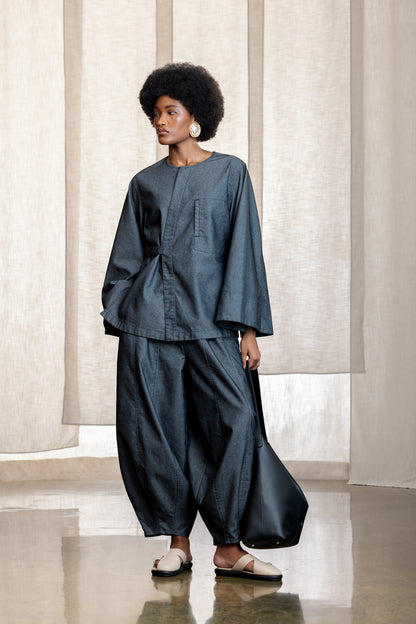 Kaya LS Denim Kimono Shirt