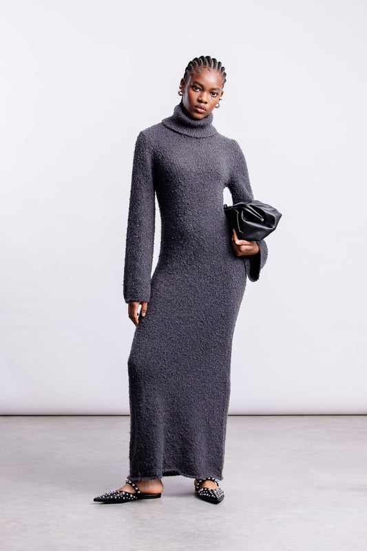 Maryam Knitwear Maxi Dress _ 157103 _ Charcoal