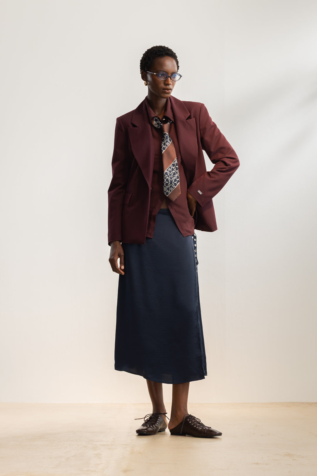 Aziza Pleated Back Blazer