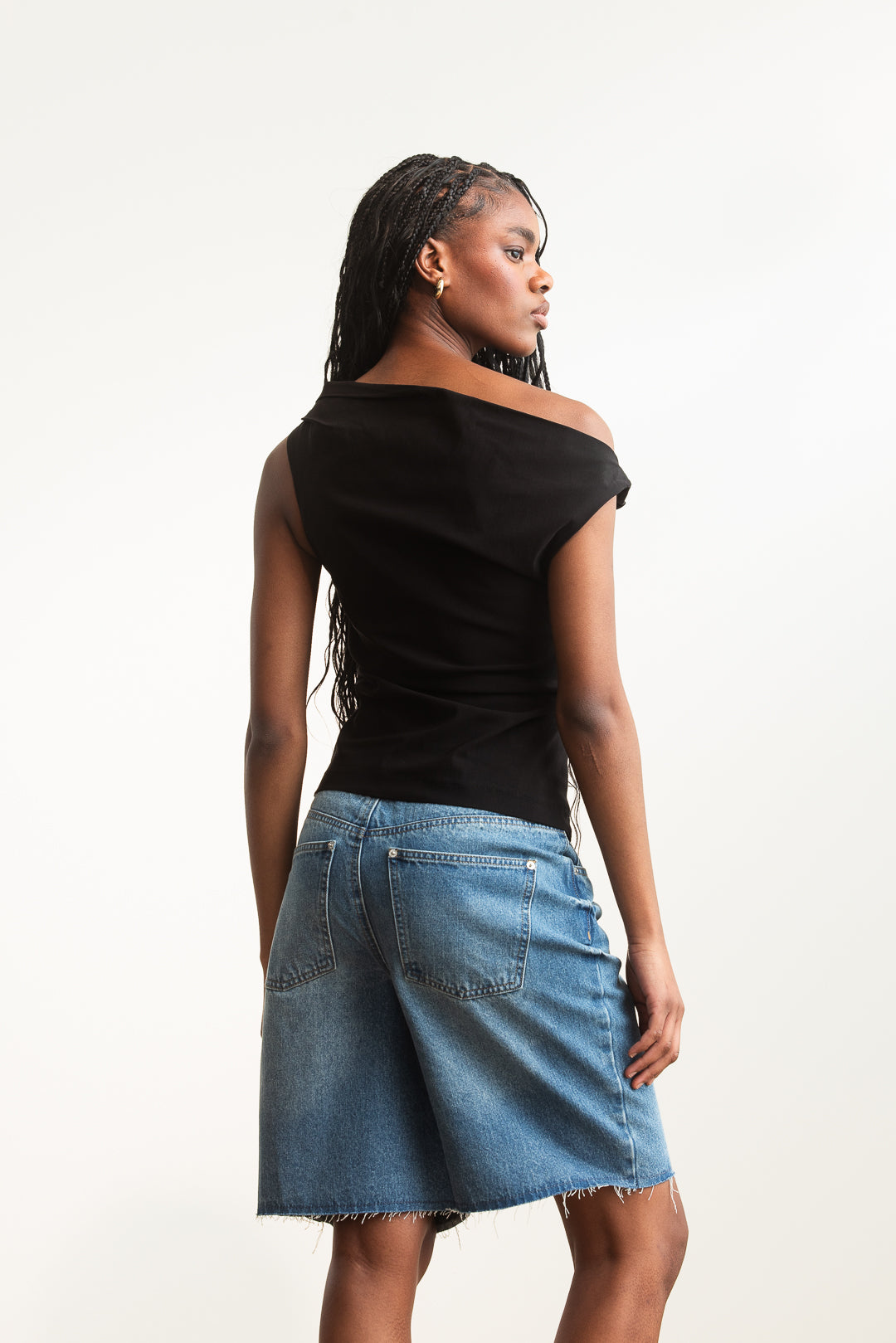 Diketso Slant Neckline Top