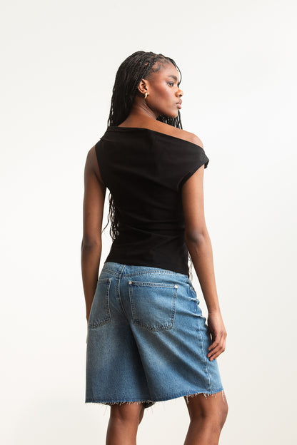 Diketso Slant Neckline Top