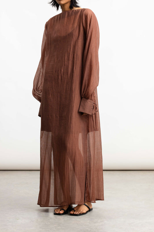 Hazel Long Sleeve Maxi _ 168509 _ Brown