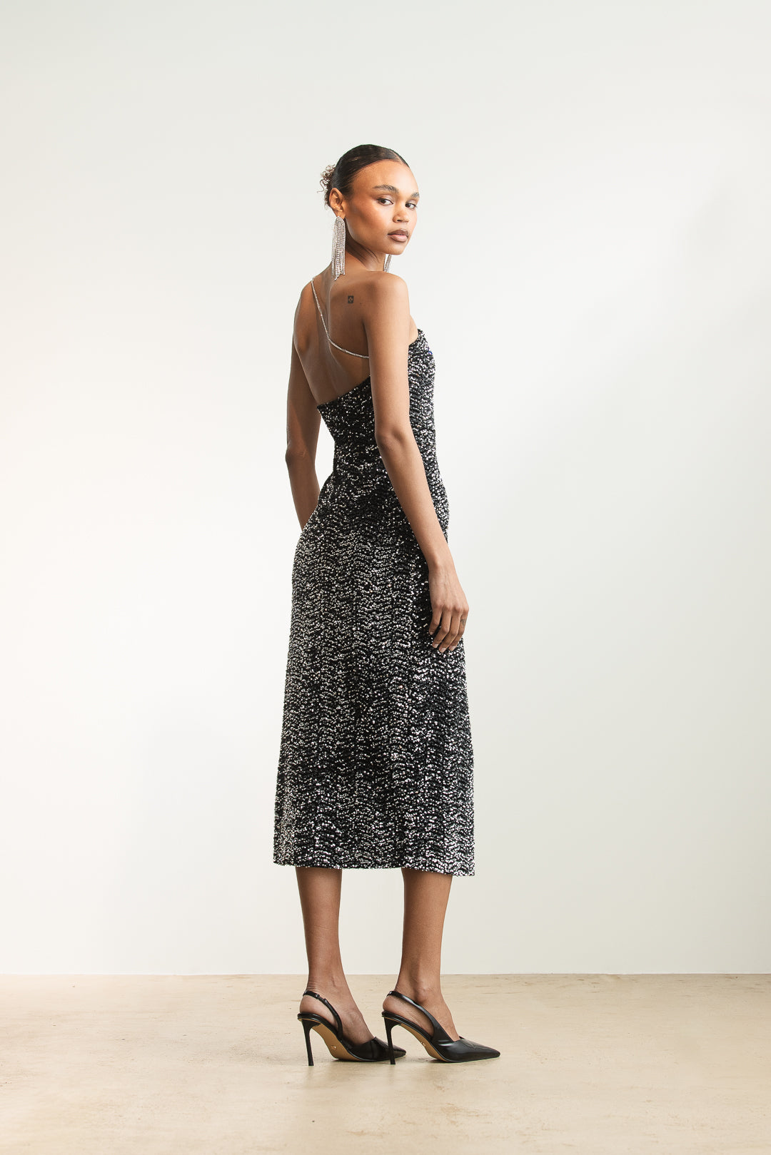 Gianna Sequin Velour Bodycon
