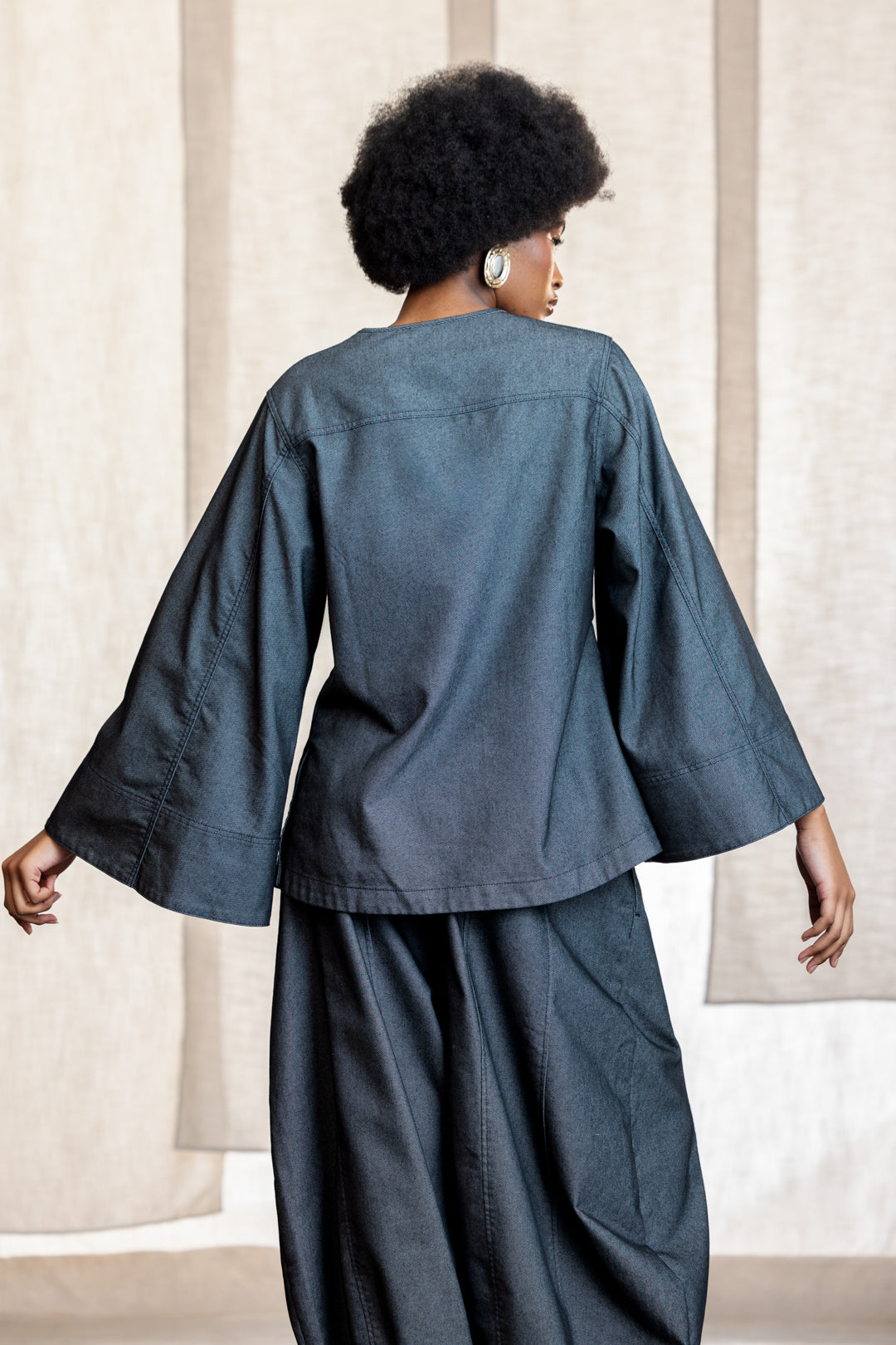 Kaya LS Denim Kimono Shirt