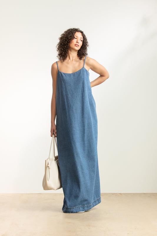 Zandile Denim Trapeze Maxi
