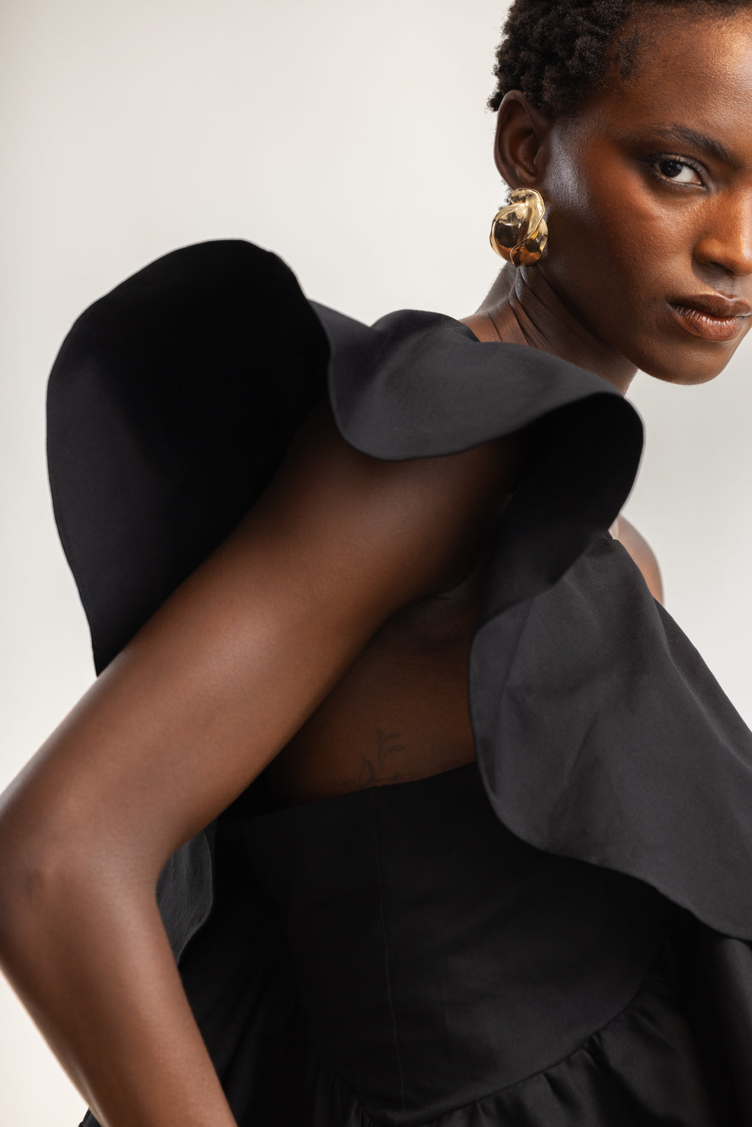 Vuyiseka Ruffle One-Shoulder Top