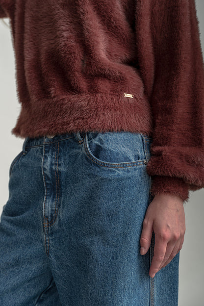 Rita Fluffy Jumper _ 162769 _ Chocolate