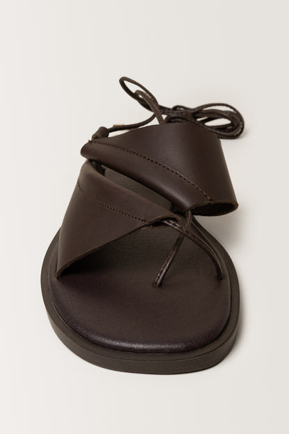 Nolundi Ankle Leather Tie Sandals