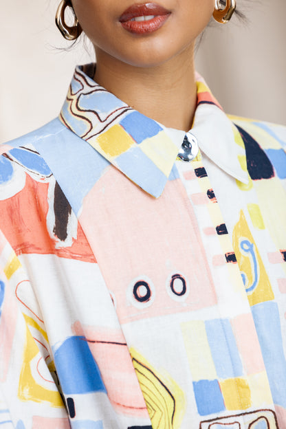 Primrose Printed Maxi Shirt Dress