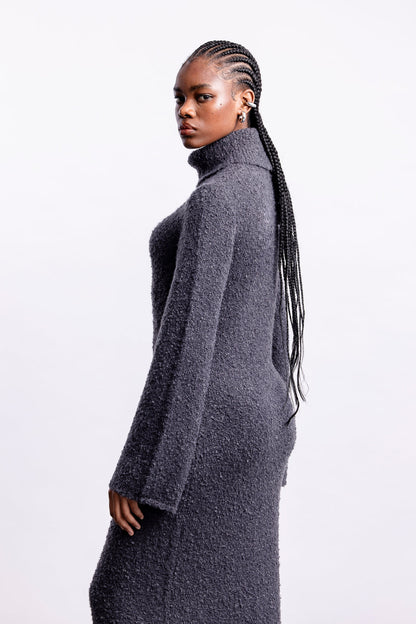 Maryam Knitwear Maxi Dress _ 157103 _ Charcoal