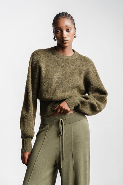 Shannon Chunky Crew Jumper _ 162040 _ Fatigue