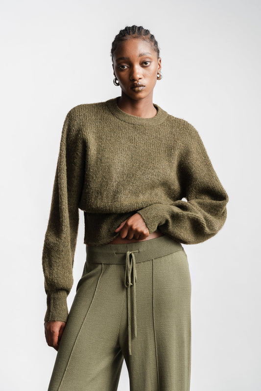 Shannon Chunky Crew Jumper _ 162040 _ Fatigue