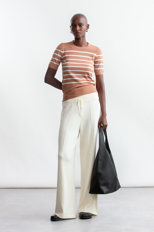 Tara Wide Leg _ 162895 _ Ecru