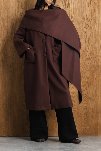 Yumna Cape-Scarf Coat