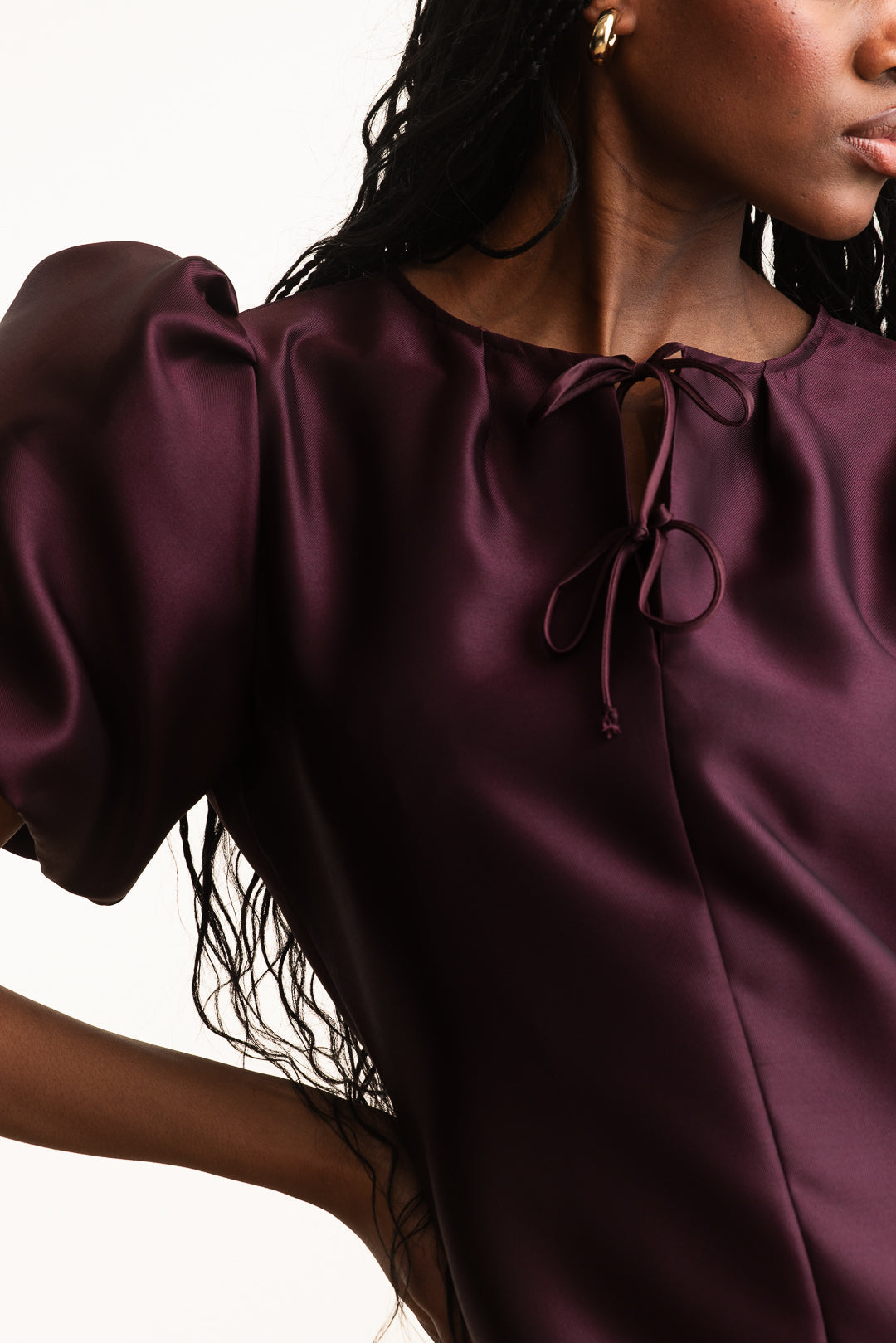 Erin Puff Sleeve Mini _ 170879 _ Wine