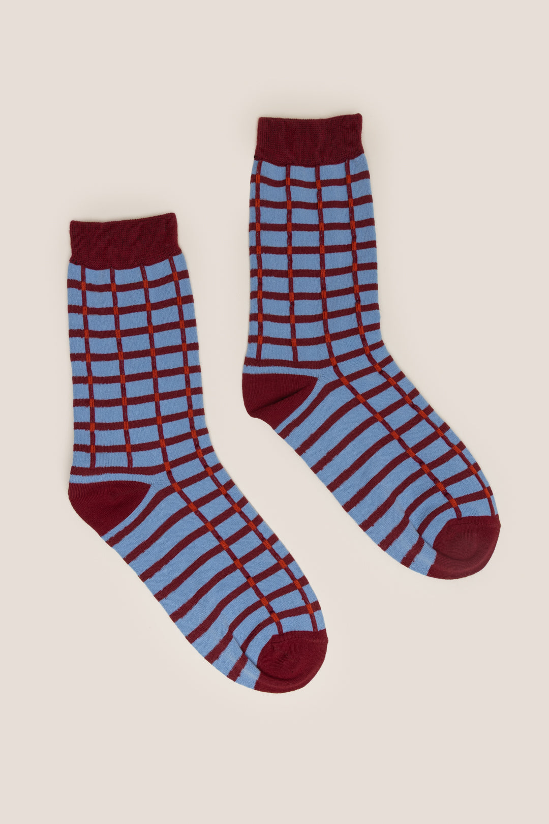 Imra Check Textured Socks