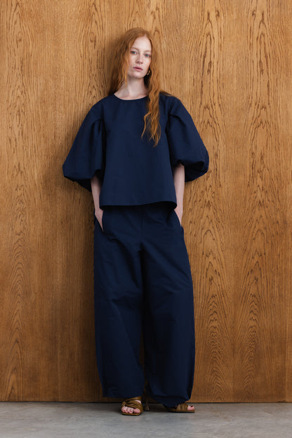 Nuru Technical Puff Sleeve Top