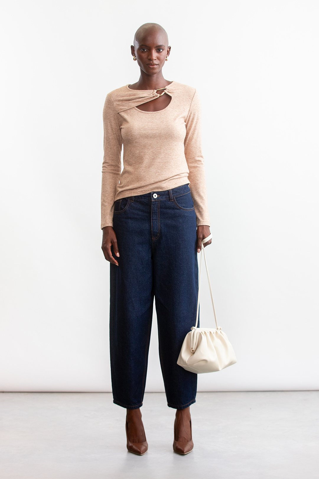 Alora Cut And Sew Top _ 157928 _ Camel