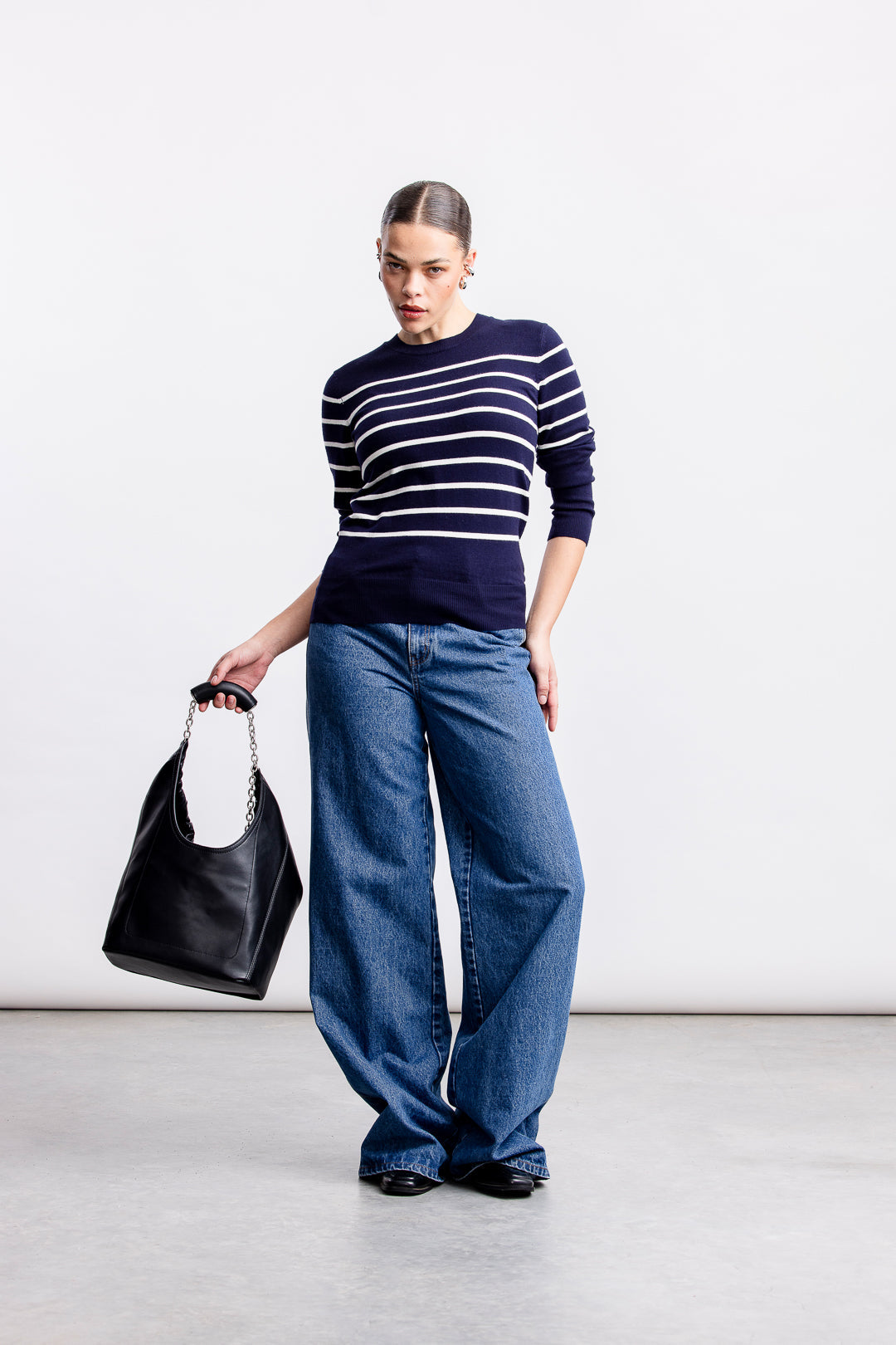 Emma Crewneck Knitwear _ 160090 _ Navy