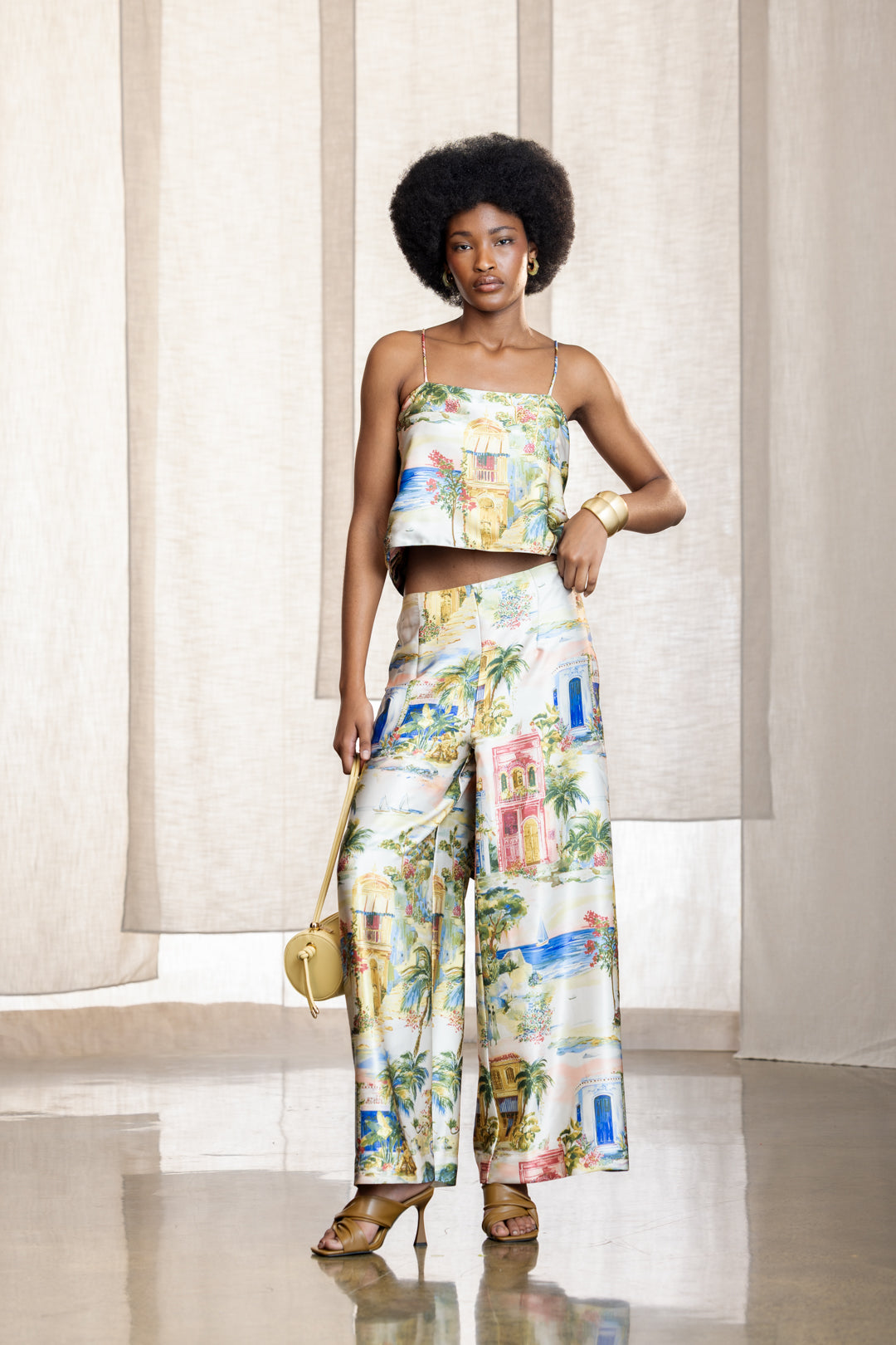 Olivia Soft Satin Wide Leg Pant