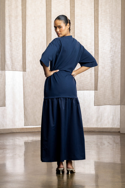 Whardah Knit Woven T-Shirt Maxi