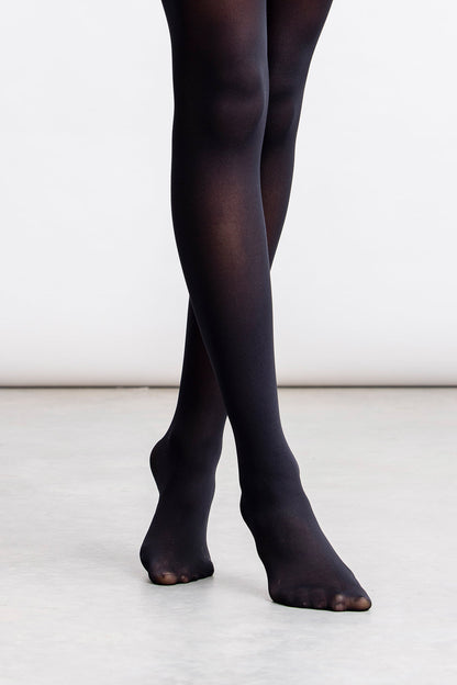 2-Pack Opaque Stockings _ 161375 _ Black Texture