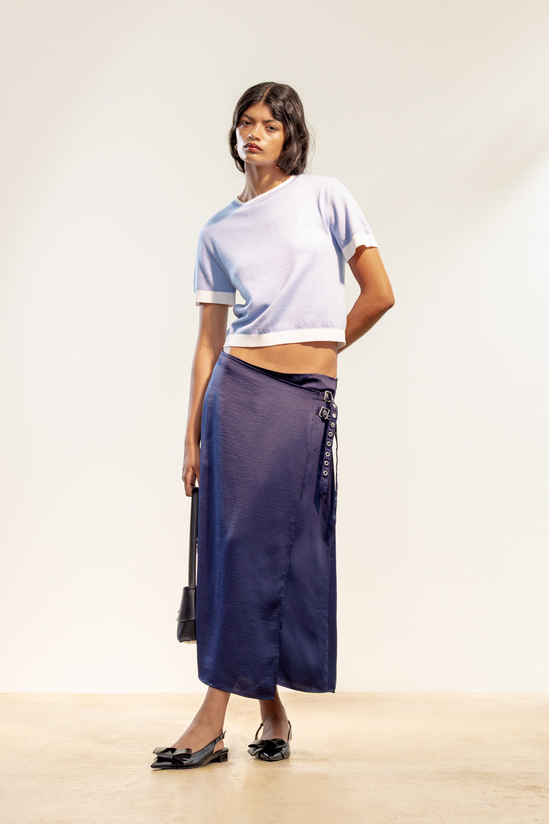 Celeste Satin Wrap Skirt