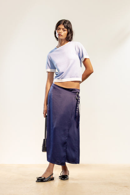 Celeste Satin Wrap Skirt
