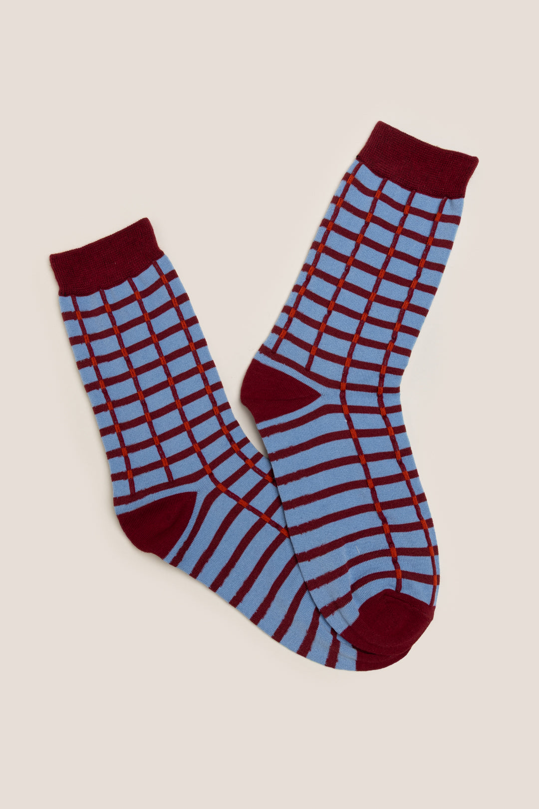 Imra Check Textured Socks