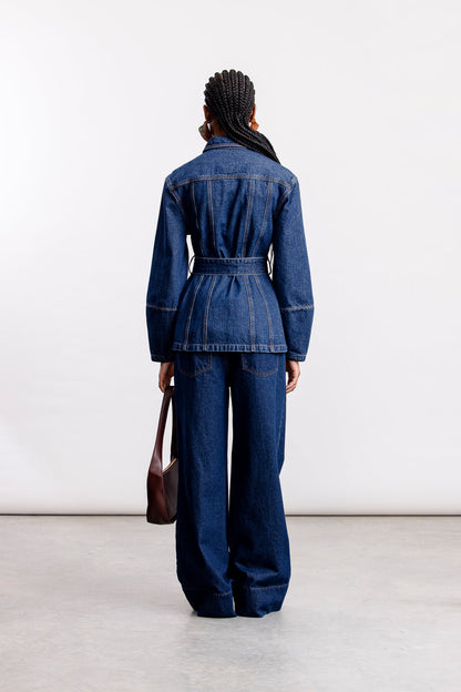 Avaria Longer Length Denim Jacket _ 163150 _ Navy
