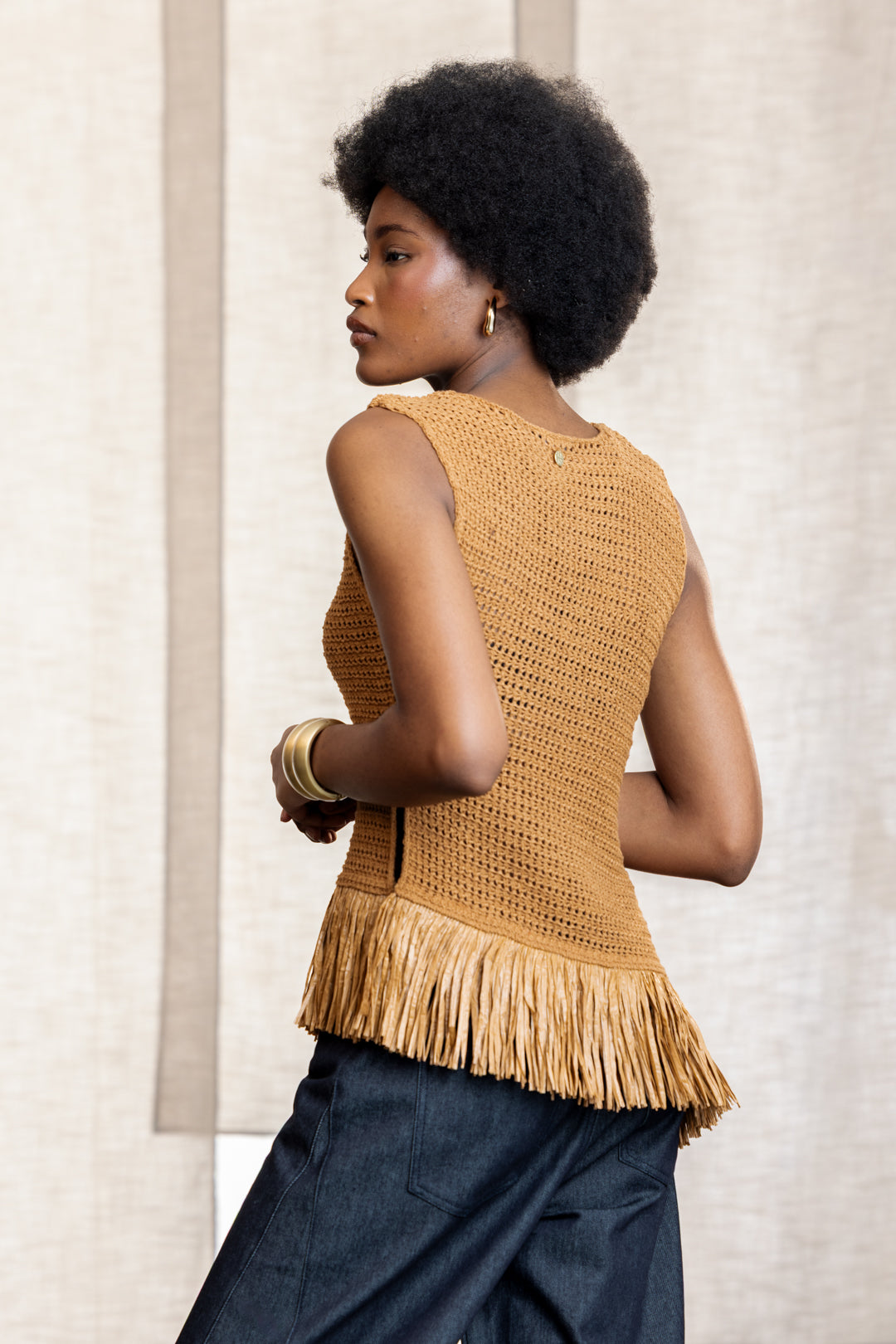 Katniss Fringe Hem Asymm Pullover Top