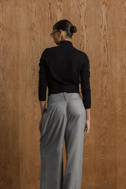 Amani High-Neck Cardigan