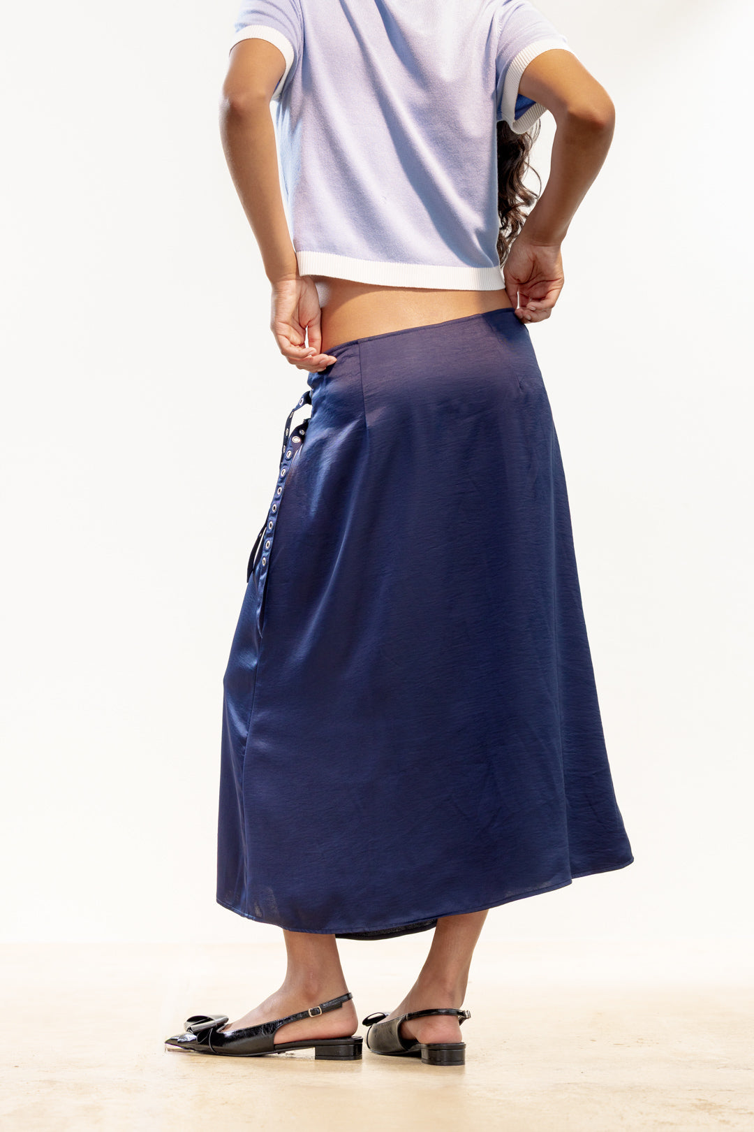 Celeste Satin Wrap Skirt