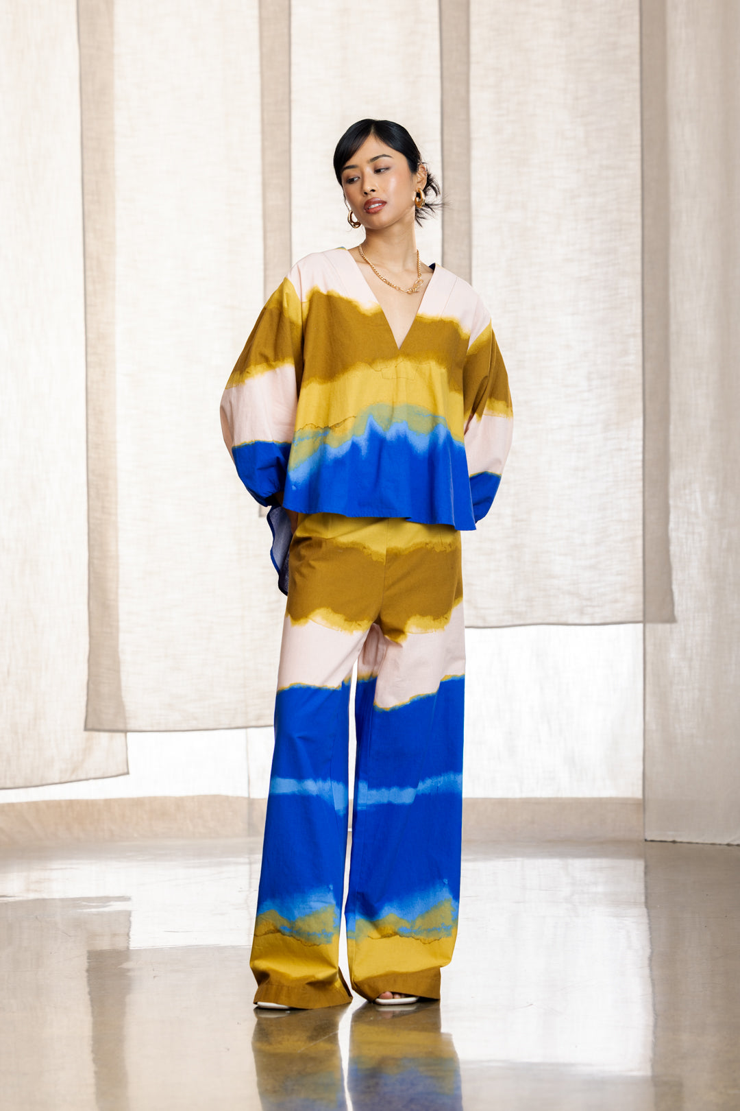 Kiernan Structured Multicolour Wide Leg Pant