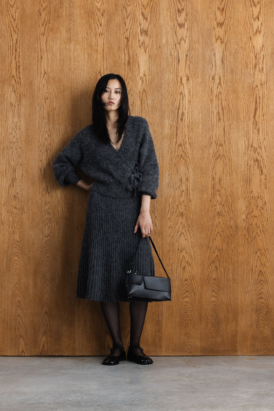 Na Midi Flippy Knit Skirt
