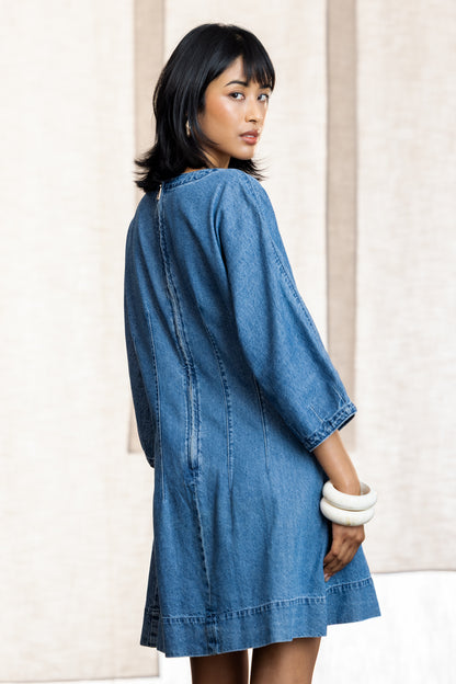Lidza Denim Puff Sleeve Mini