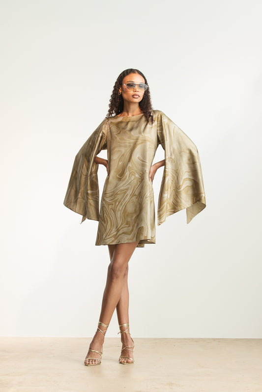 Mampule Satin Open Back Mini _ 168254 _ Fatigue
