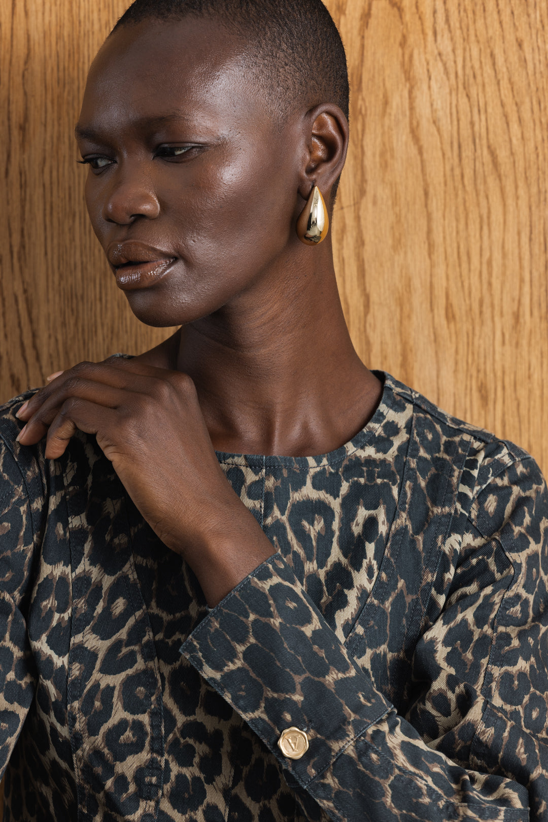 Avela Denim Fit & Flare Mini Dress