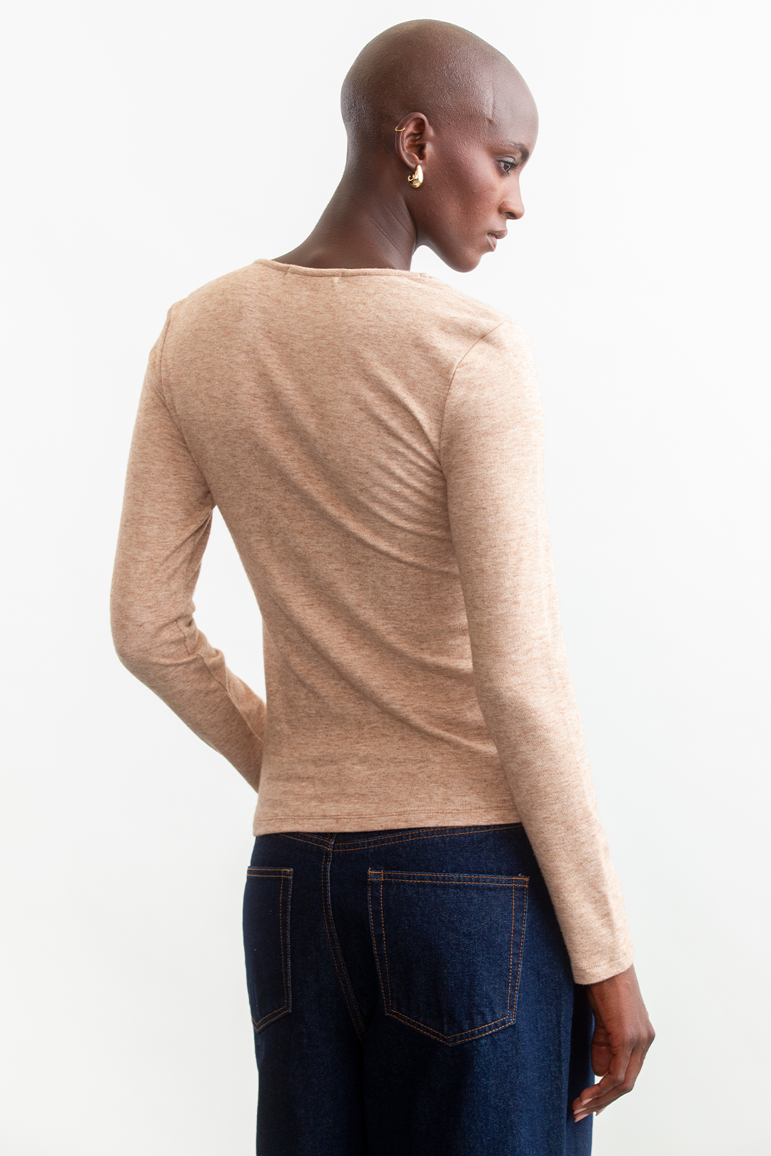 Alora Cut And Sew Top _ 157928 _ Camel