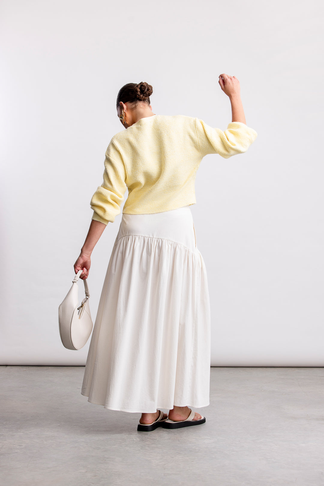 Izzy Maxi Skirt _ 164847 _ Ecru