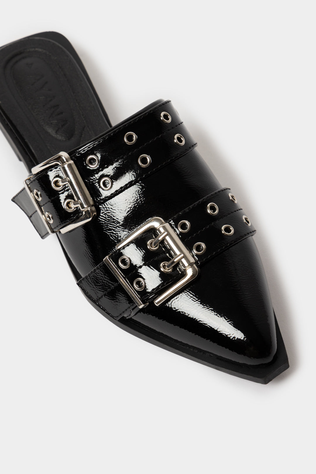 Tianna Buckle And Eyelet Mule