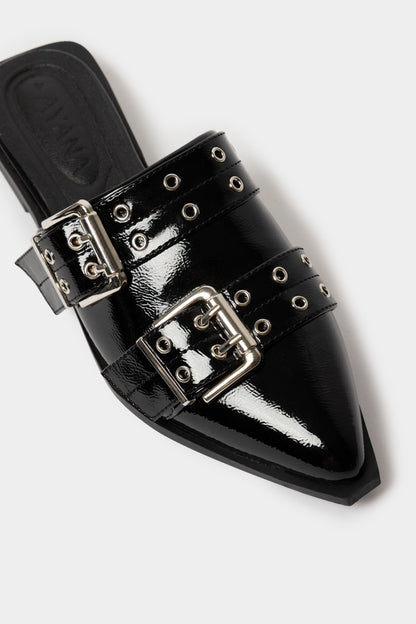 Tianna Buckle And Eyelet Mule