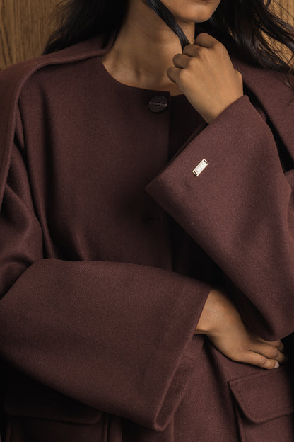 Yumna Cape-Scarf Coat