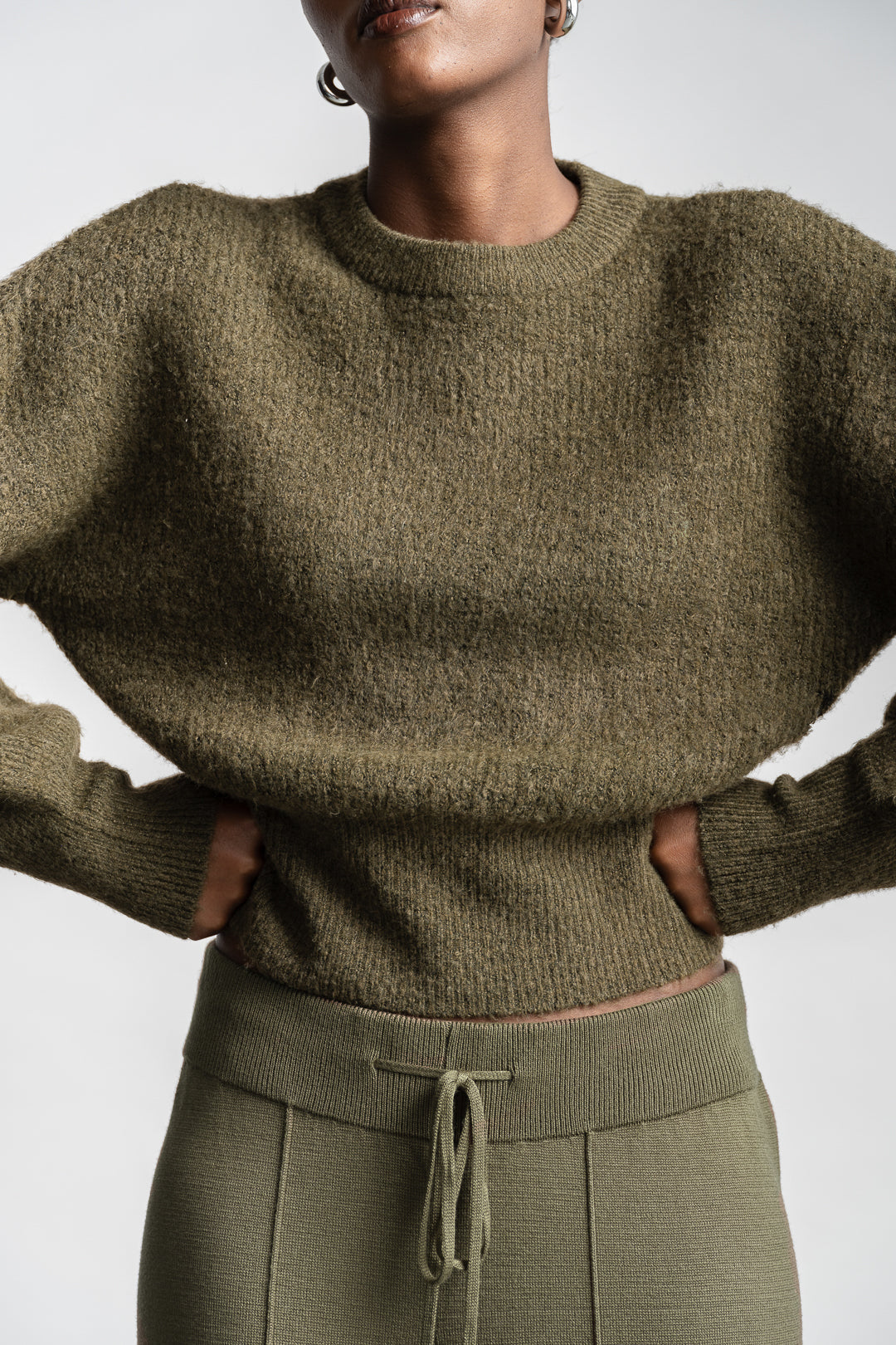 Shannon Chunky Crew Jumper _ 162040 _ Fatigue