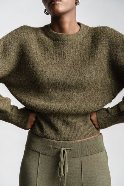 Shannon Chunky Crew Jumper _ 162040 _ Fatigue