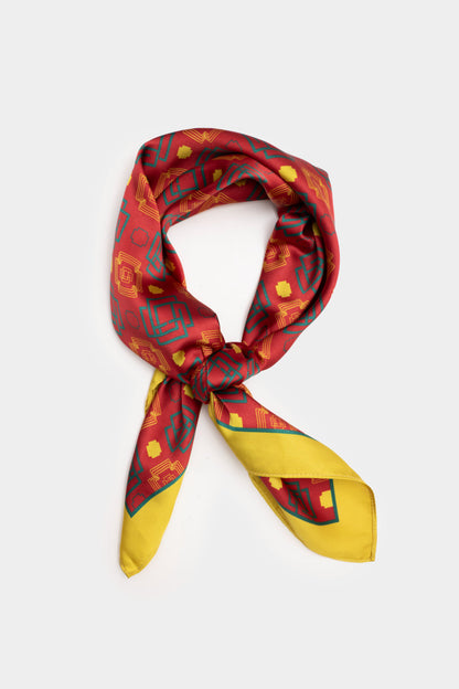 Banele-Antique Mono Satin Scarf _ 161941 _ Burgundy