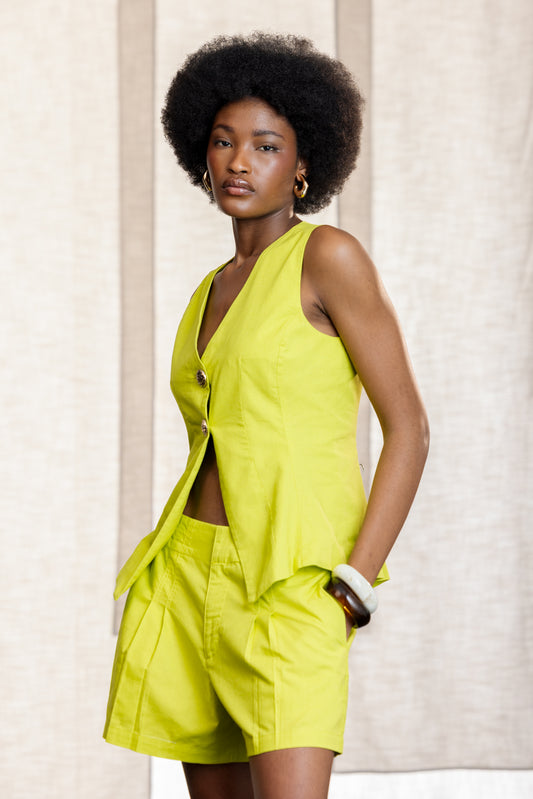 Quinn Linen Hourglass Waistcoat