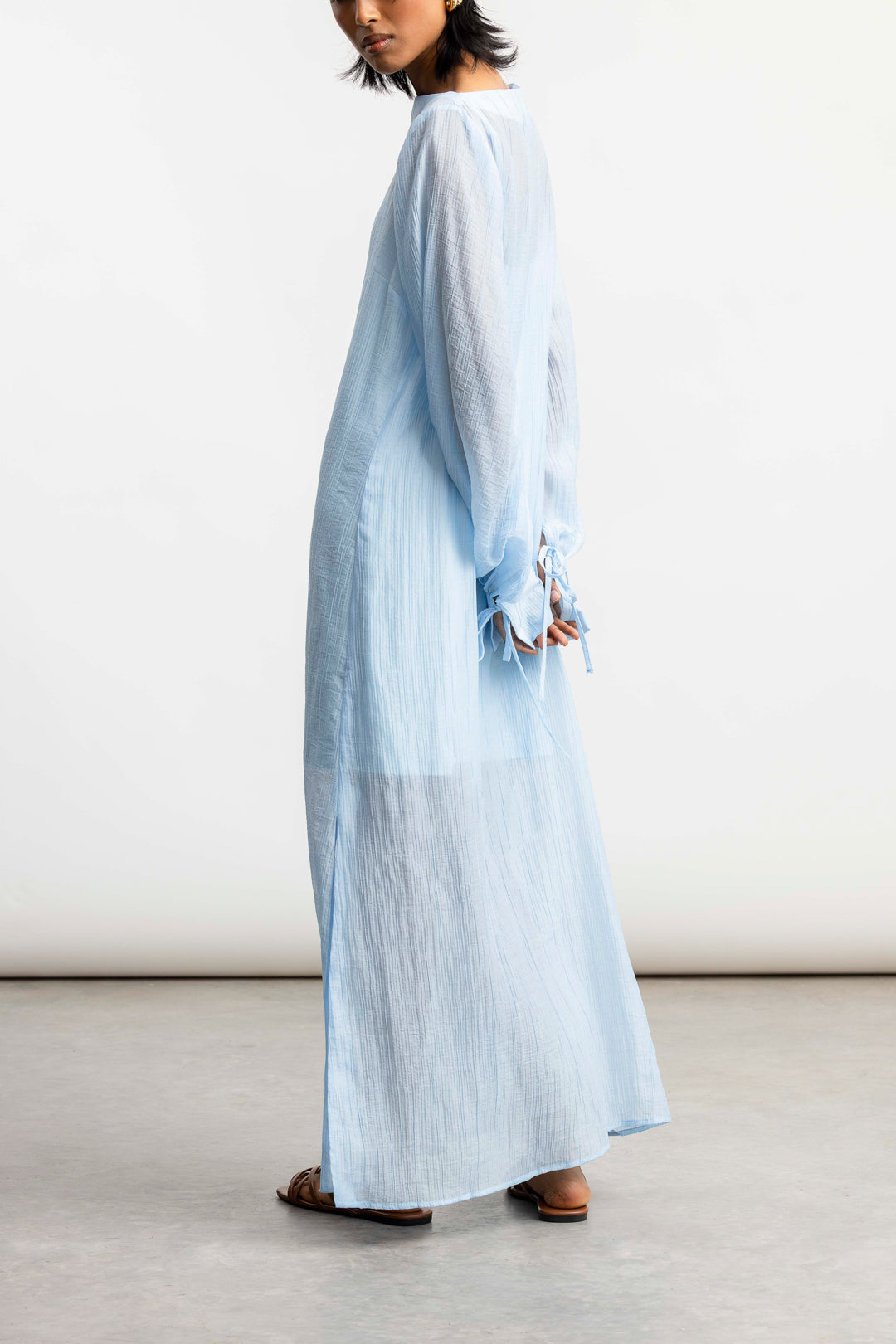 Hazel Long Sleeve Maxi _ 168510 _ Blue Texture